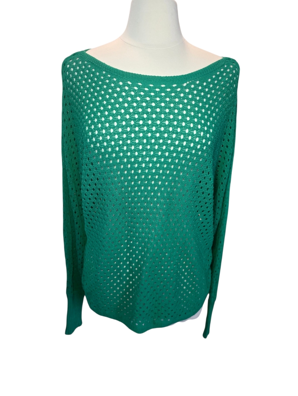 EESOME Green Eyelet Knit Swim Cover-Up Size Small/Medium
